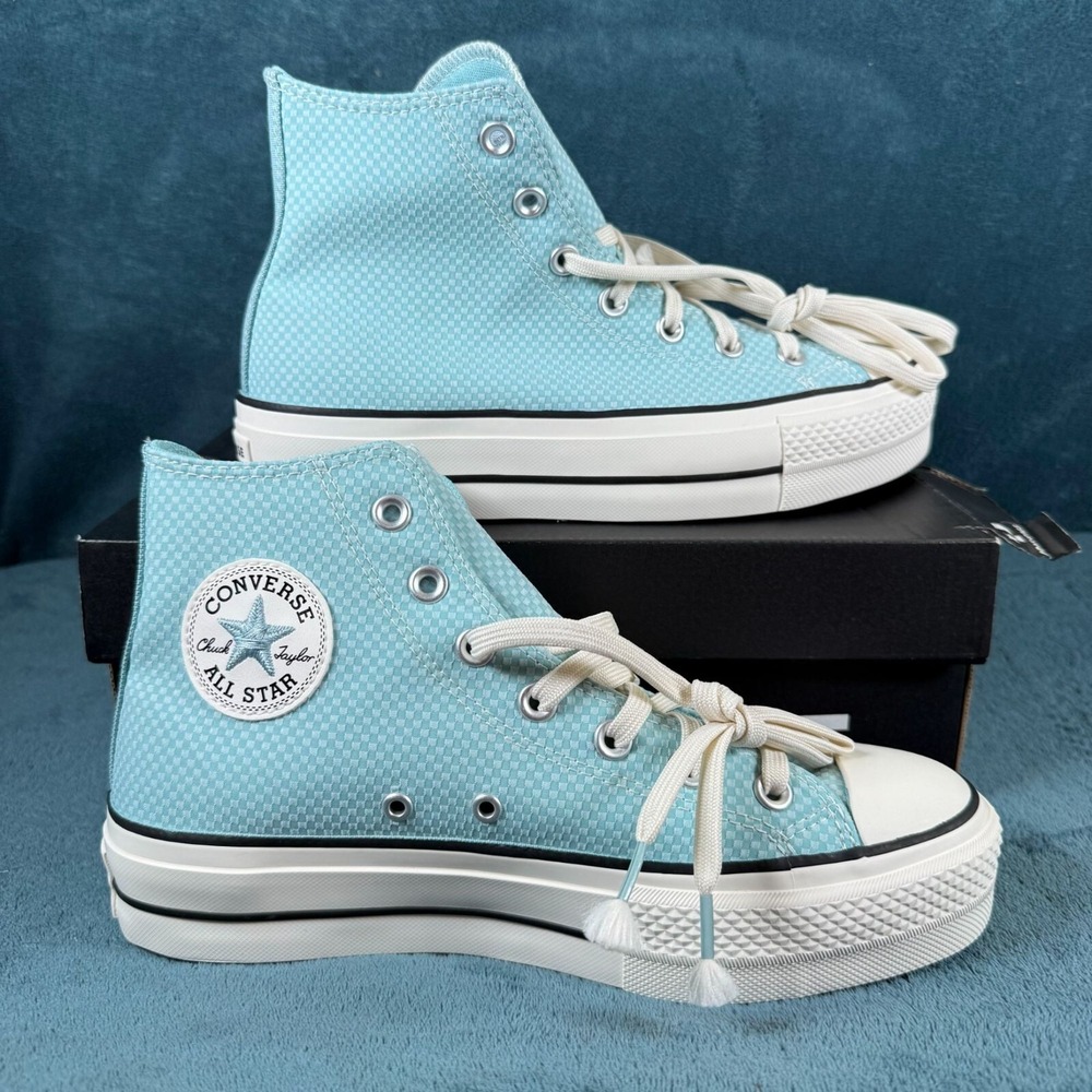 Converse All Star Chuck Taylor Lift Hi Infinity Pool Blue Womens Size 8 Platform